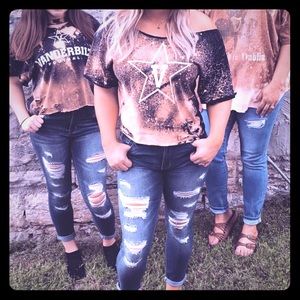 Distressed custom tee Vanderbilt university